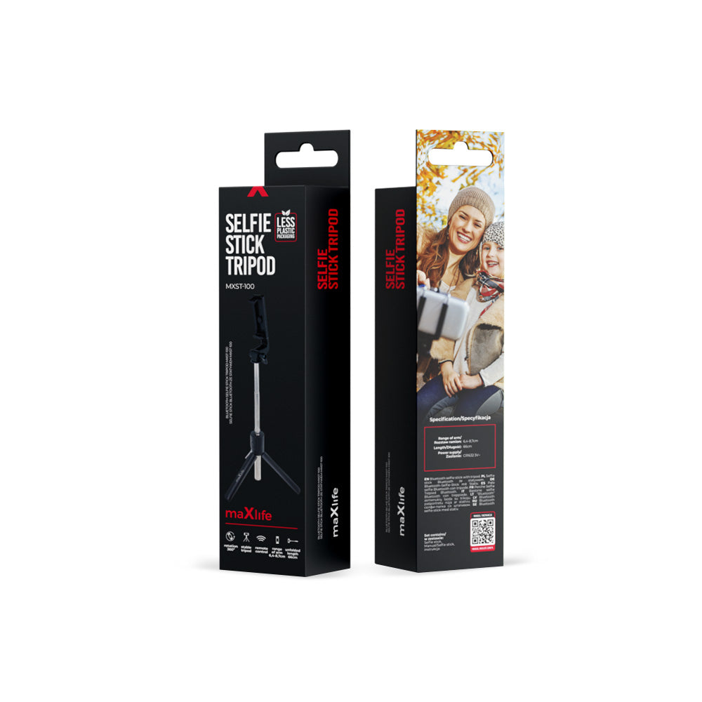 Trépied Selfie stick Maxlife Bluetooth MXST-100 black