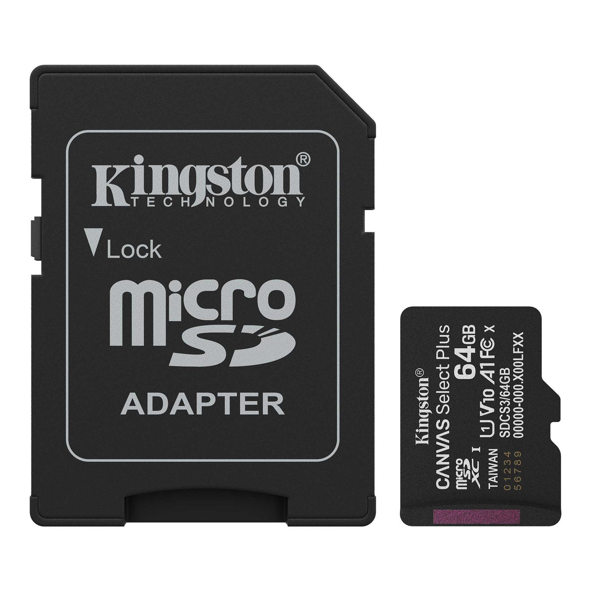 Carte mémoire microSD Kingston 64go Canvas Select Plus
