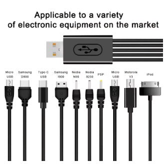 Câble Chargeur Multi Embout 10 en 1 Universel [20CM]
