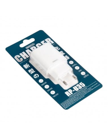 Chargeur double USB REMAX RP-U35 – Compact & sécurisé