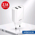 Chargeur double USB REMAX RP-U35 – Compact & sécurisé